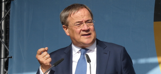 Mr. Laschet during the election campaign in Fulda this week