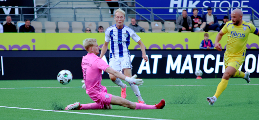 HJK Helsinki Müller trifft zum 1:0 gegen Coleraine FC